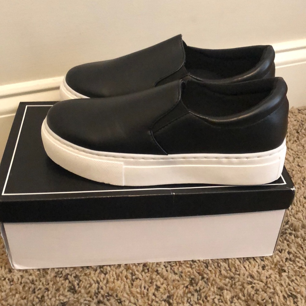 Black slip on sneaker